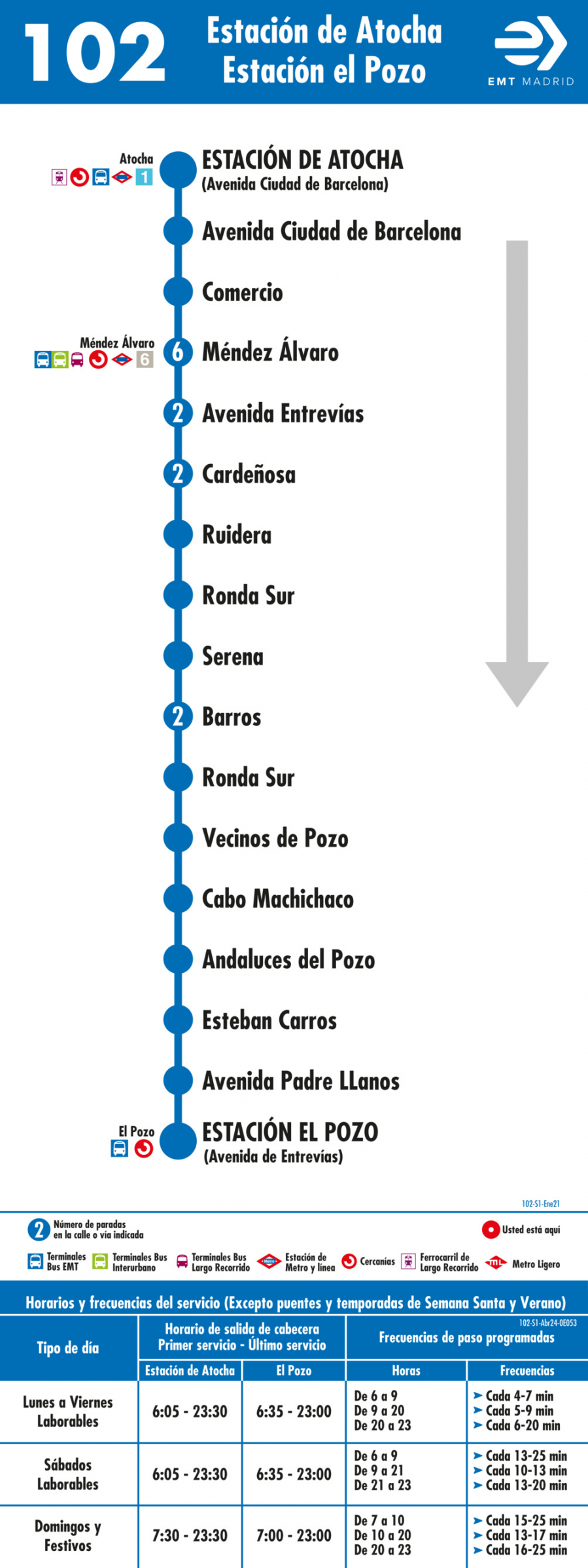 Horario de ida