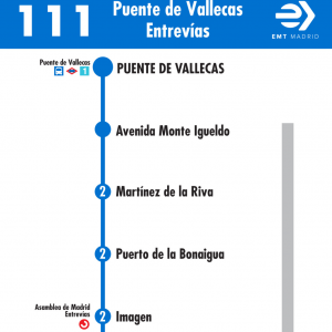 Horario de ida Línea 111 Autobuses EMT
