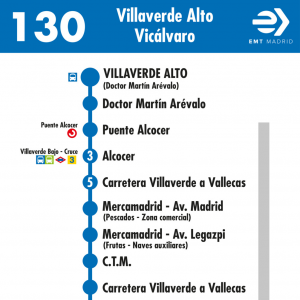 Horario de ida Línea 130 Autobuses EMT
