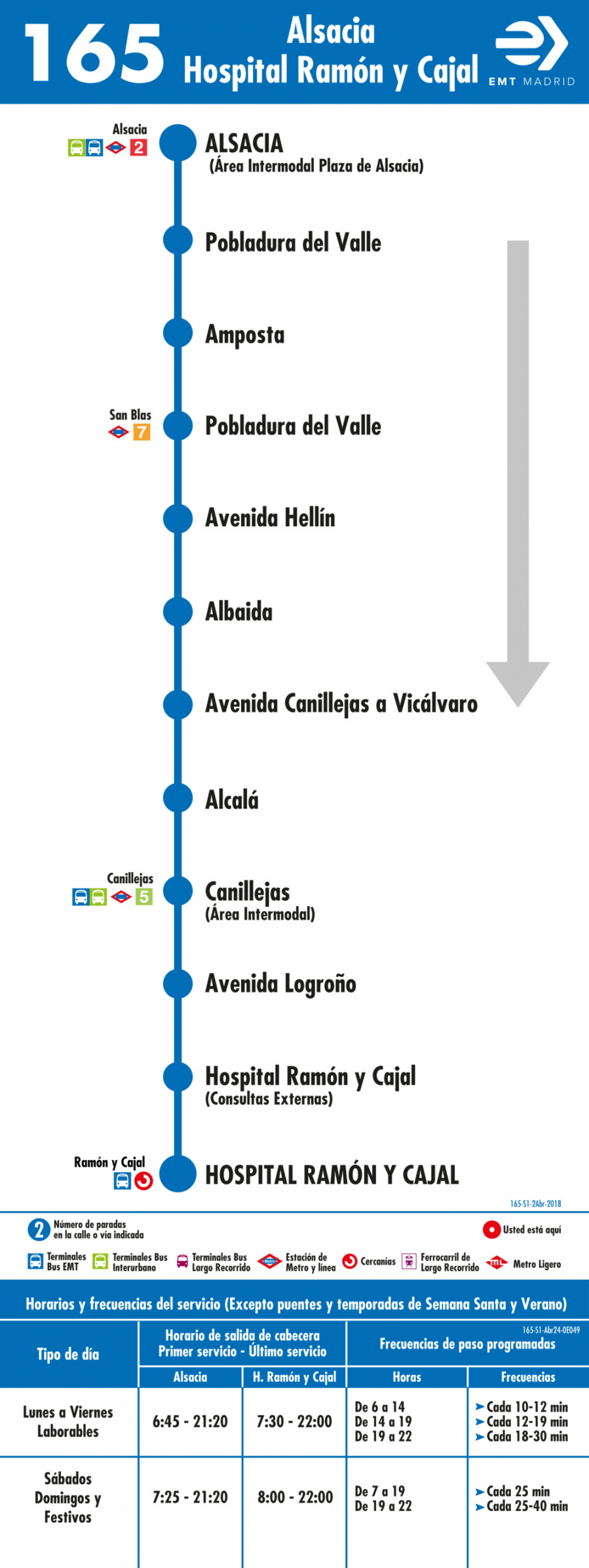 Horario de ida