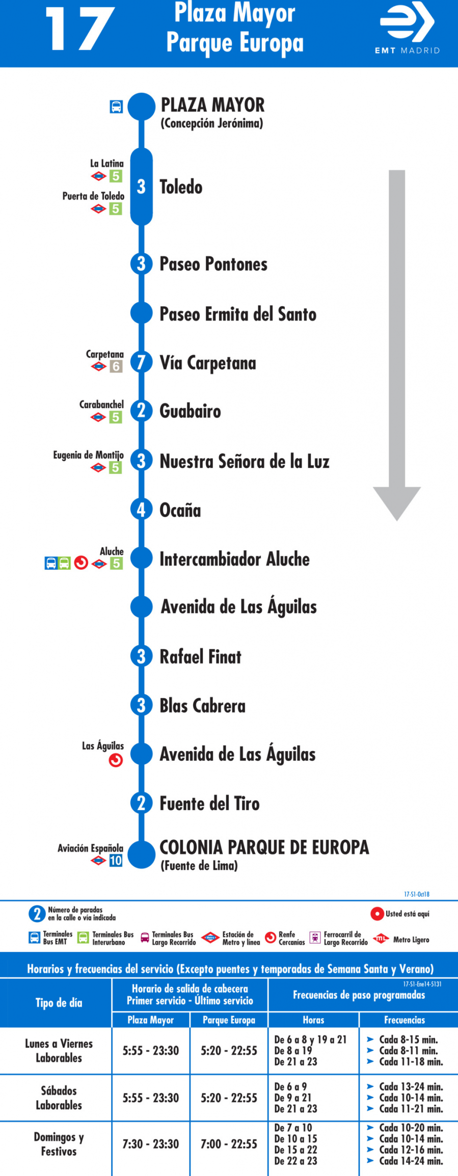 Horario de ida