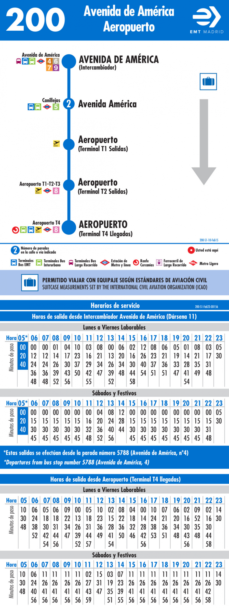 Horario de ida