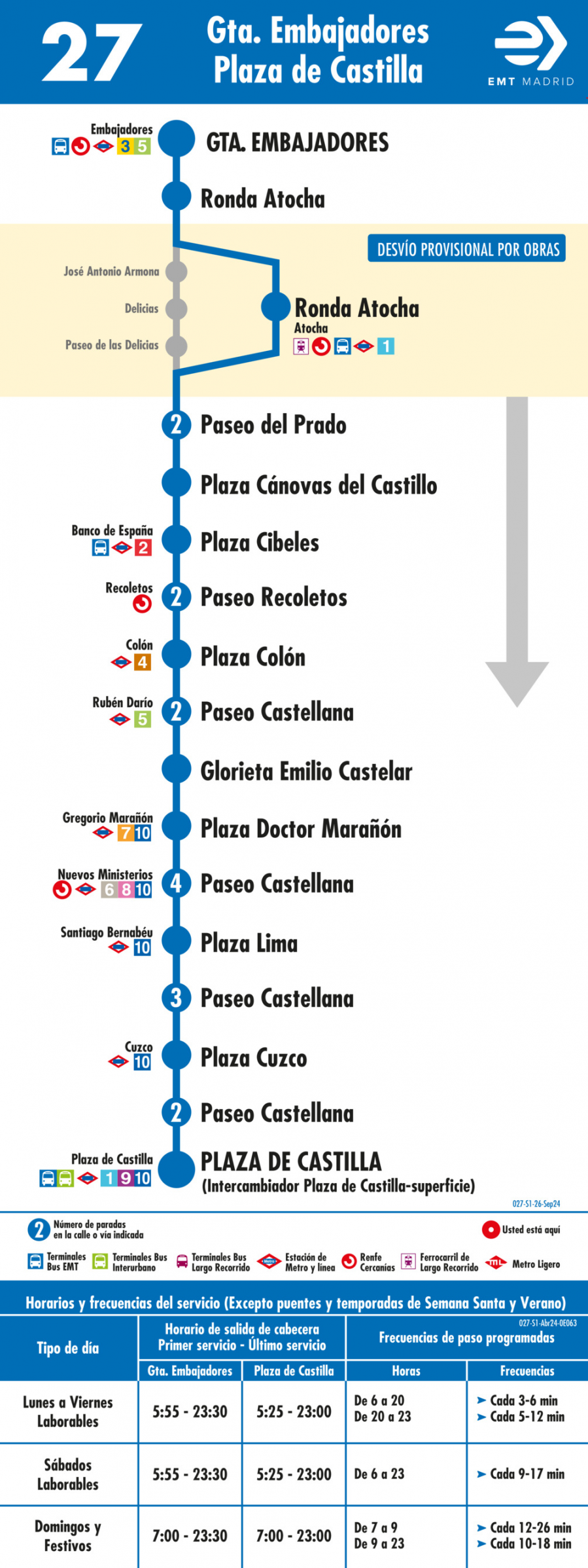 Horario de ida