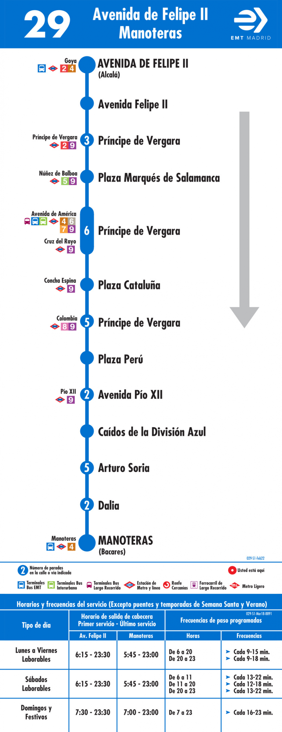 Horario de ida