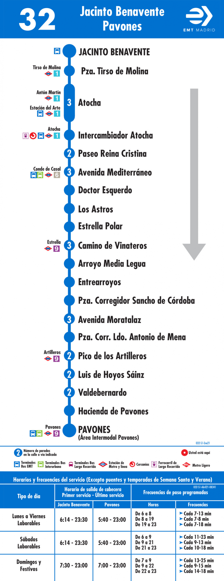 Horario de ida