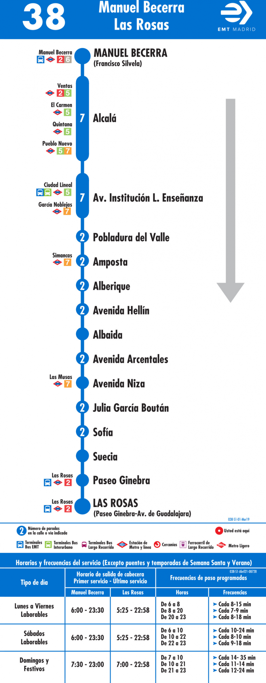 Horario de ida