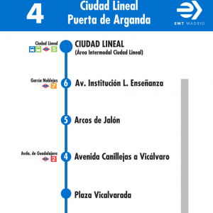 Horario de ida Línea 4 Autobuses EMT