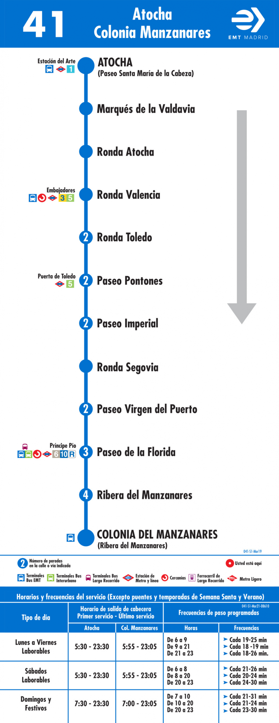 Horario de ida