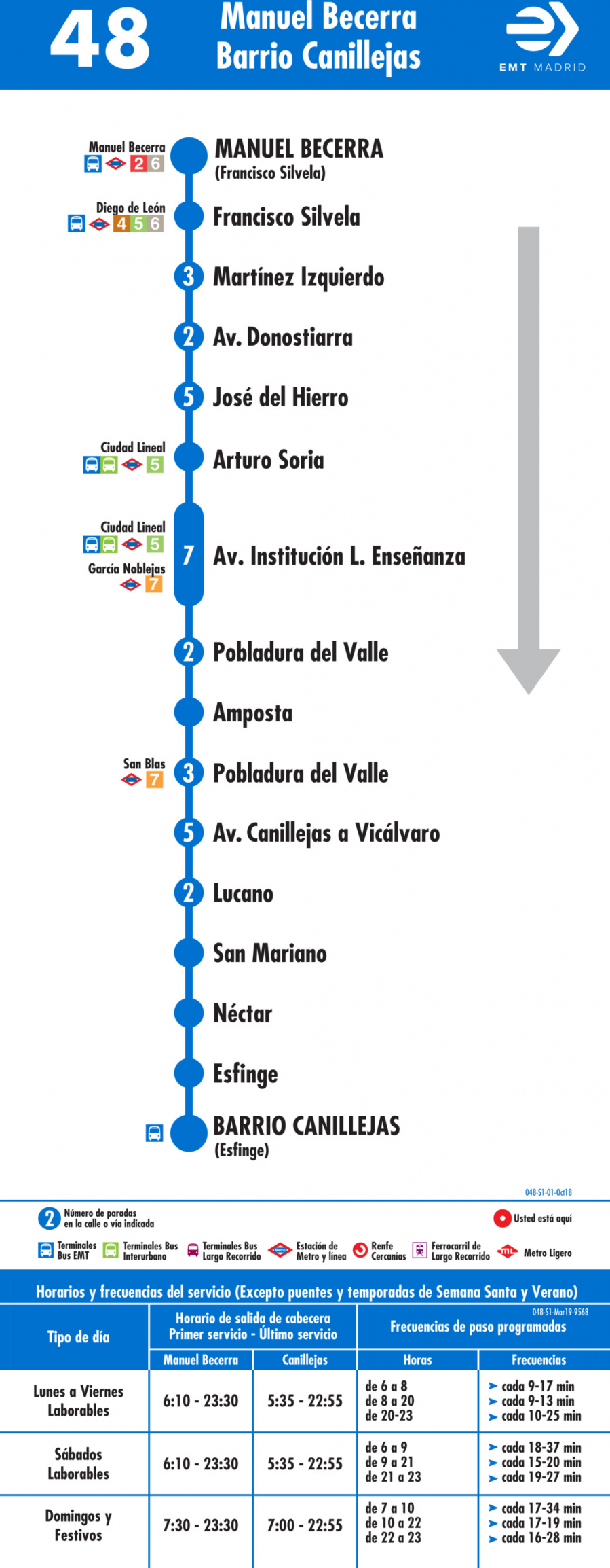 Horario de ida