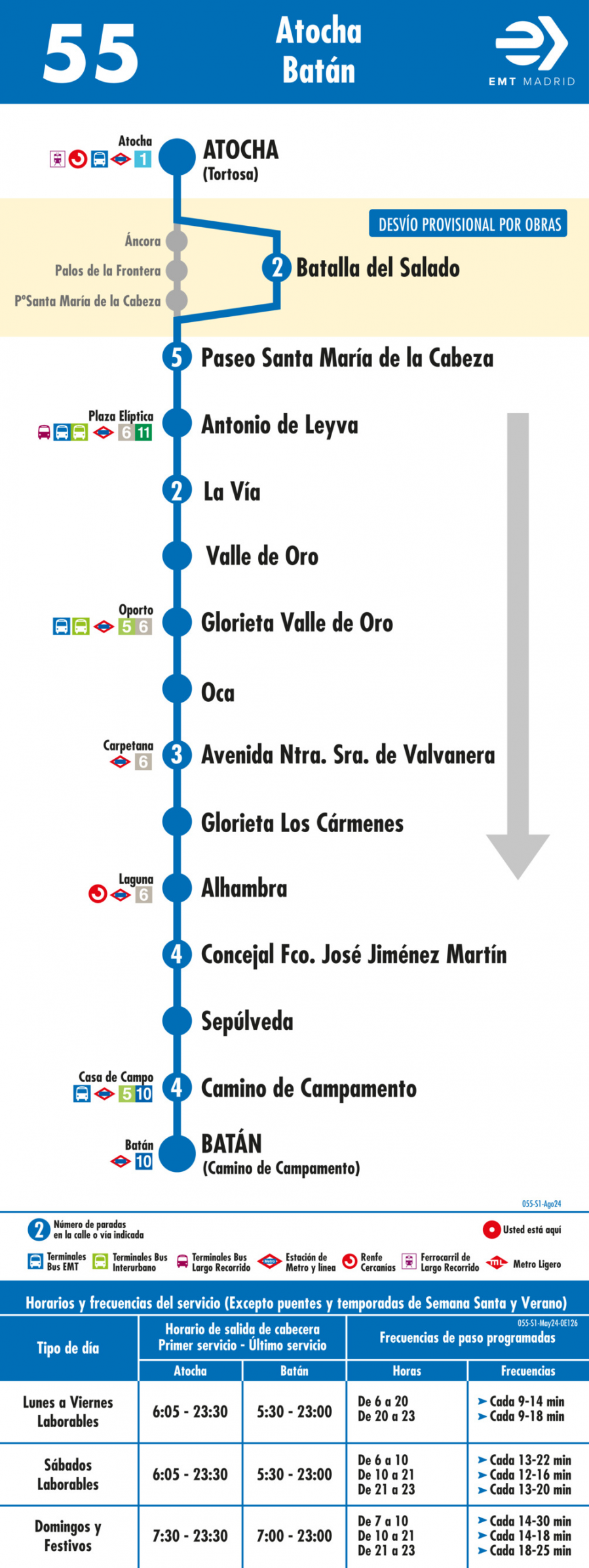 Horario de ida