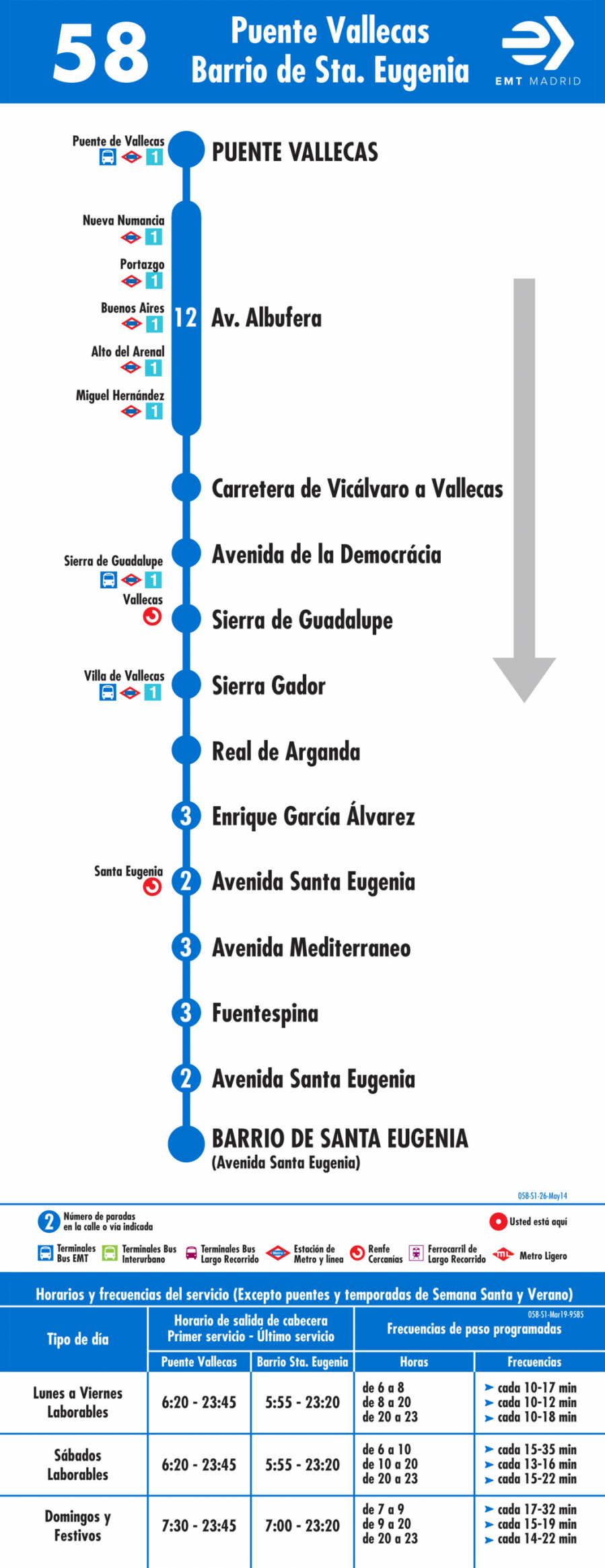 Horario de ida