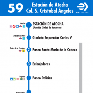 Horario de ida Línea 59 Autobuses EMT