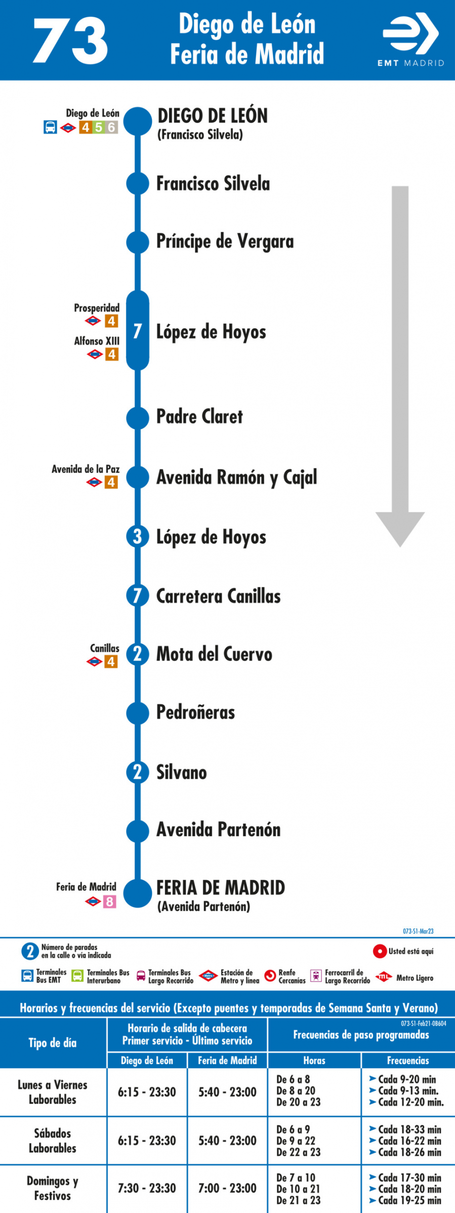 Horario de ida