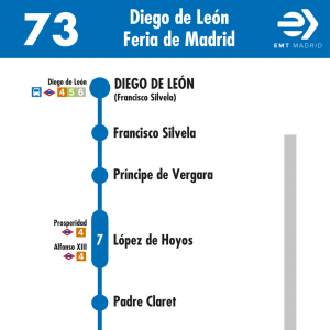 Horario de ida Línea 73 Autobuses EMT