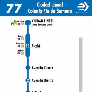 Horario de ida Línea 77 Autobuses EMT