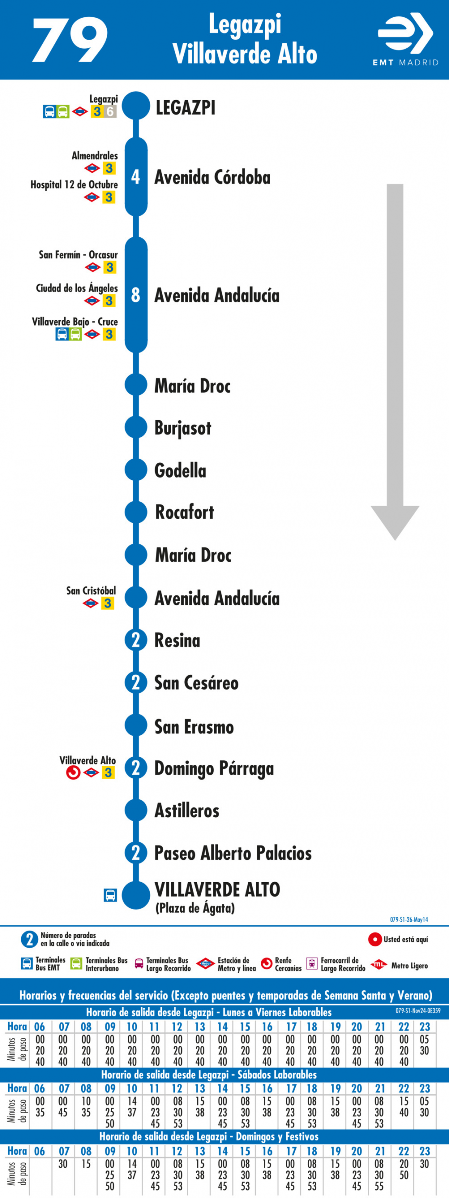 Horario de ida