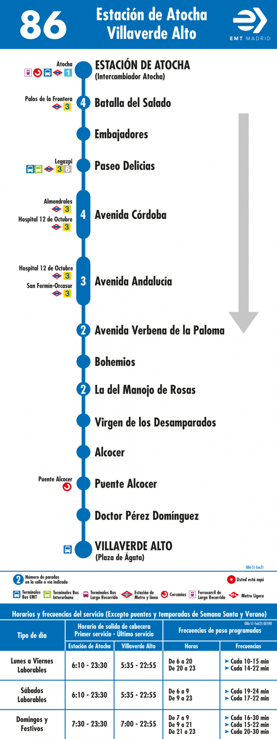 Horario de ida