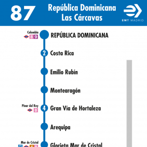 Horario de ida Línea 87 Autobuses EMT