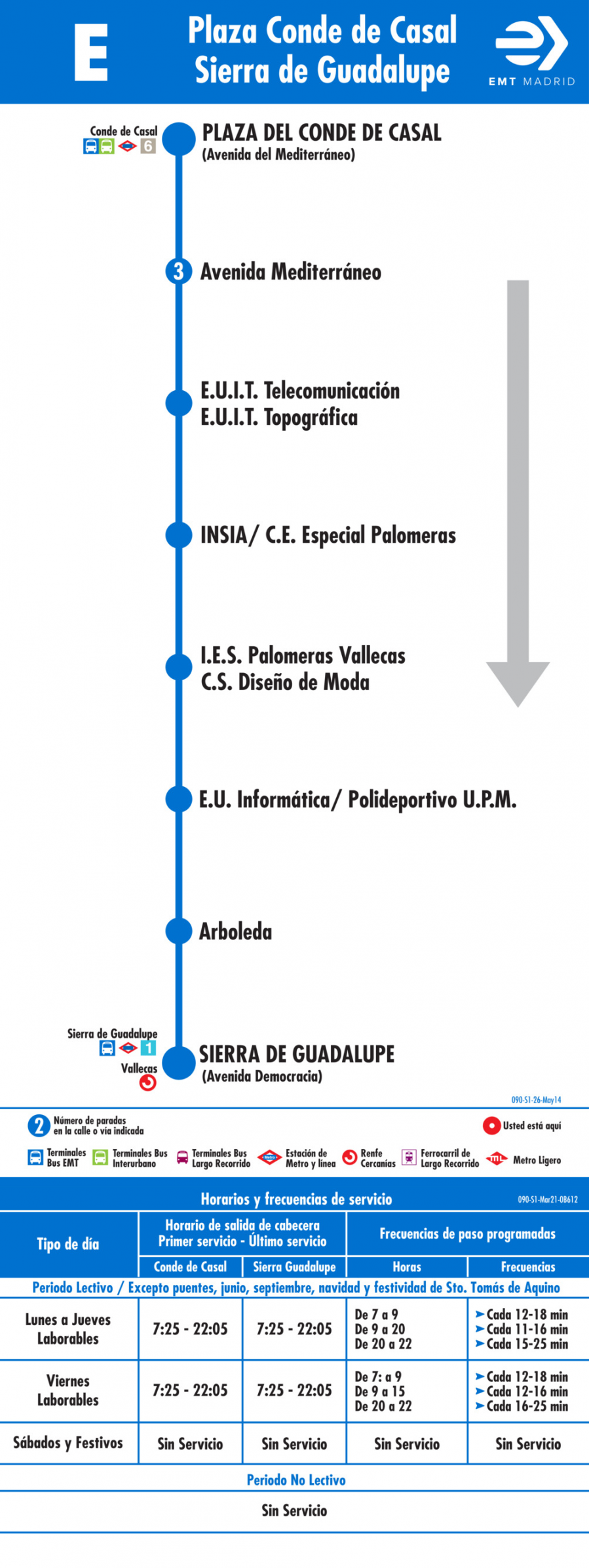 Horario de ida