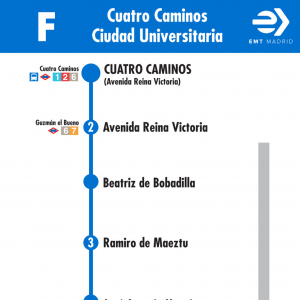 Horario de ida Línea F Autobuses EMT