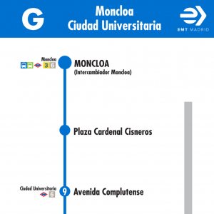 Horario de ida Línea G Autobuses EMT