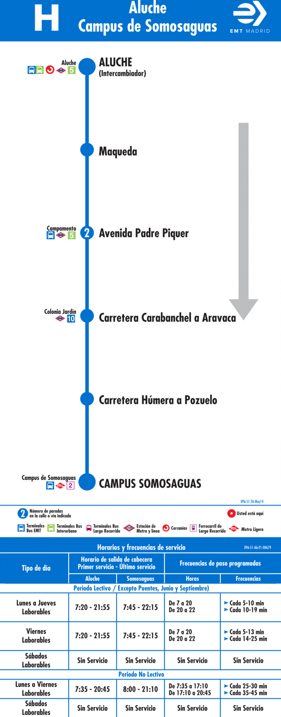 Horario de ida