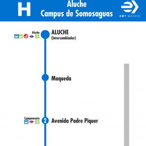 Horario de ida Línea H Autobuses EMT