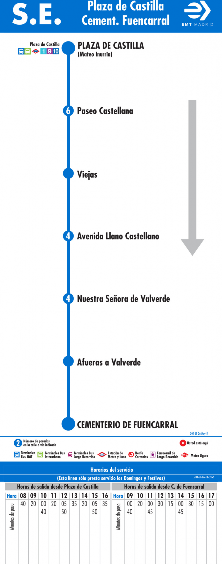 Horario de ida