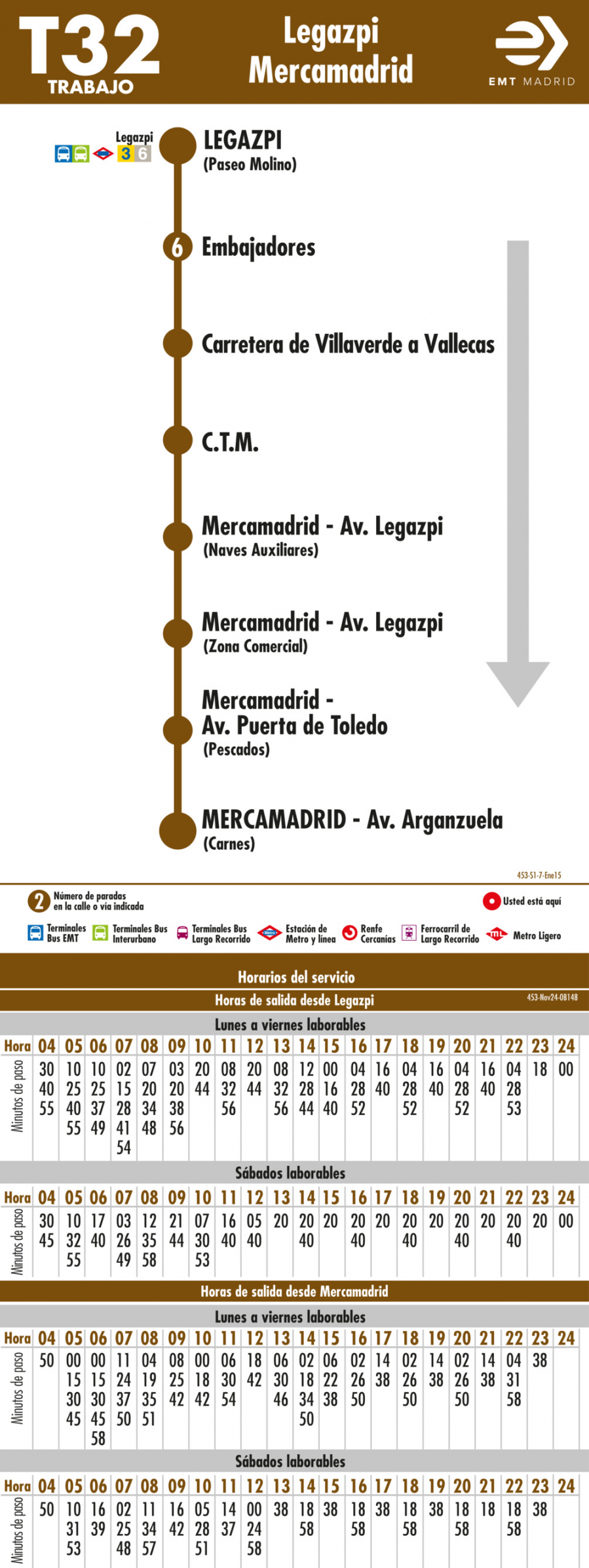 Horario de ida