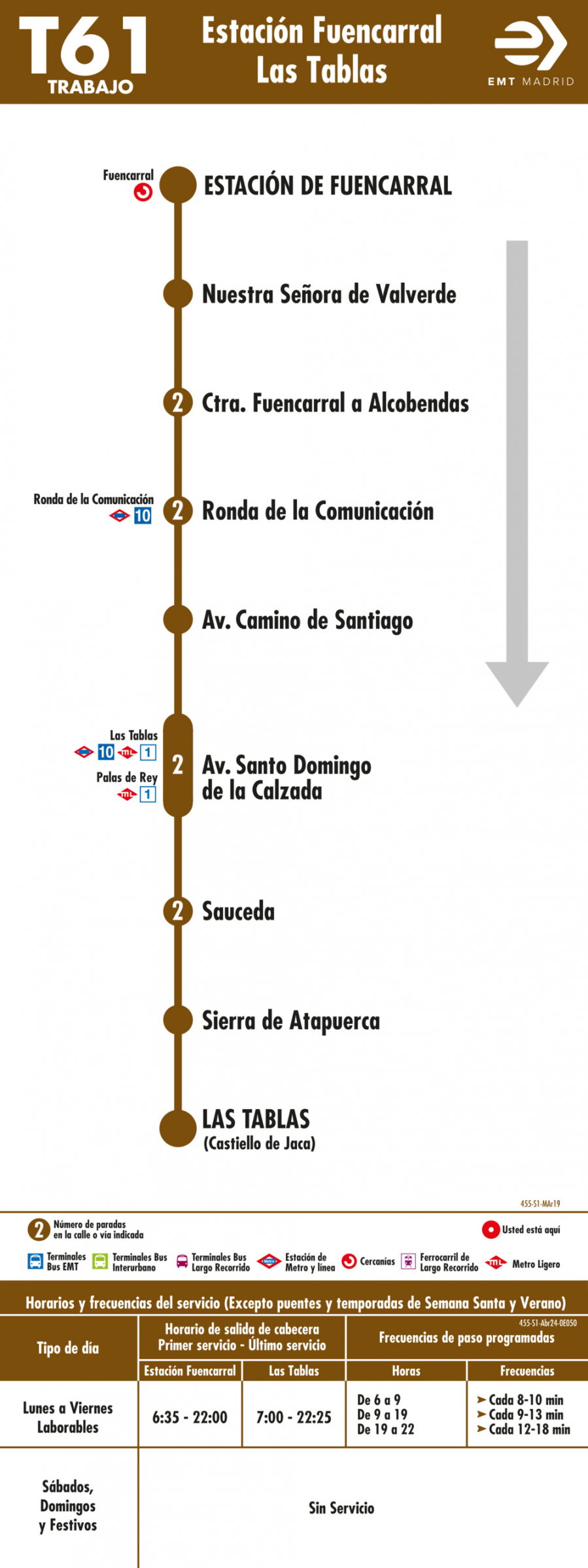 Horario de ida