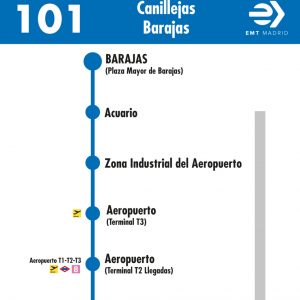 Horarios de autobús 101 Canillejas Aeropuerto Barajas