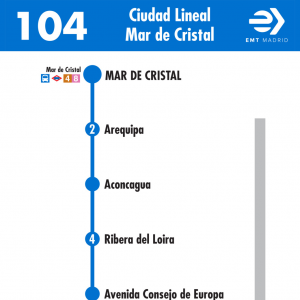 Horario de vuelta Línea 104 Autobuses EMT