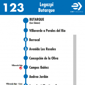 Horario de vuelta Línea 123 Autobuses EMT