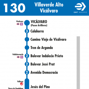 Horario de vuelta Línea 130 Autobuses EMT