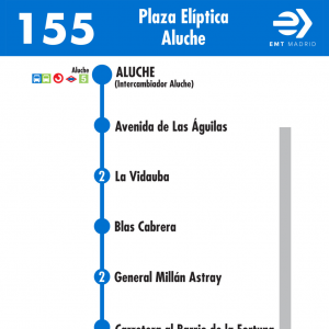 Horario de vuelta Línea 155 Autobuses EMT