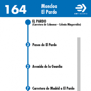 Horario de vuelta Línea 164 Autobuses EMT