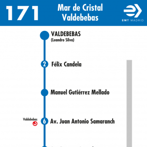 Horario de vuelta Línea 171 Autobuses EMT
