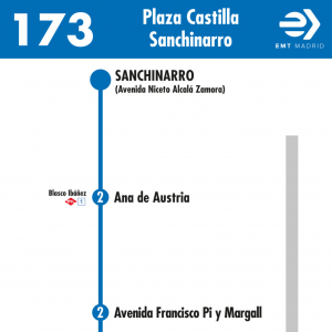Horario de vuelta Línea 173 Autobuses EMT
