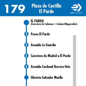 Horario de vuelta Línea 179 Autobuses EMT