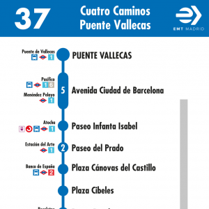 Horario de vuelta Línea 37 Autobuses EMT
