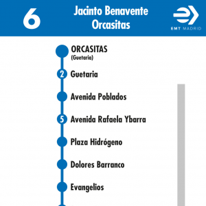 Horario de vuelta Línea 6 Autobuses EMT