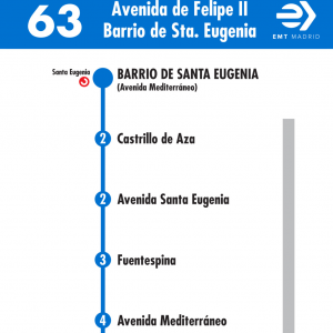 Horario de vuelta Línea 63 Autobuses EMT