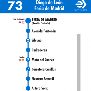 Horario de vuelta Línea 73 Autobuses EMT