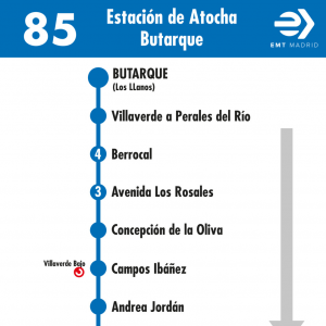 Horario de vuelta Línea 85 Autobuses EMT