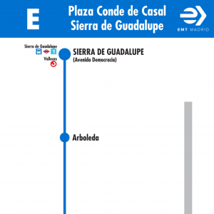 Horario de vuelta Línea E Autobuses EMT
