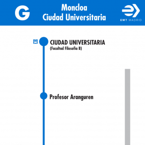 Horario de vuelta Línea G Autobuses EMT