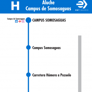 Horario de vuelta Línea H Autobuses EMT
