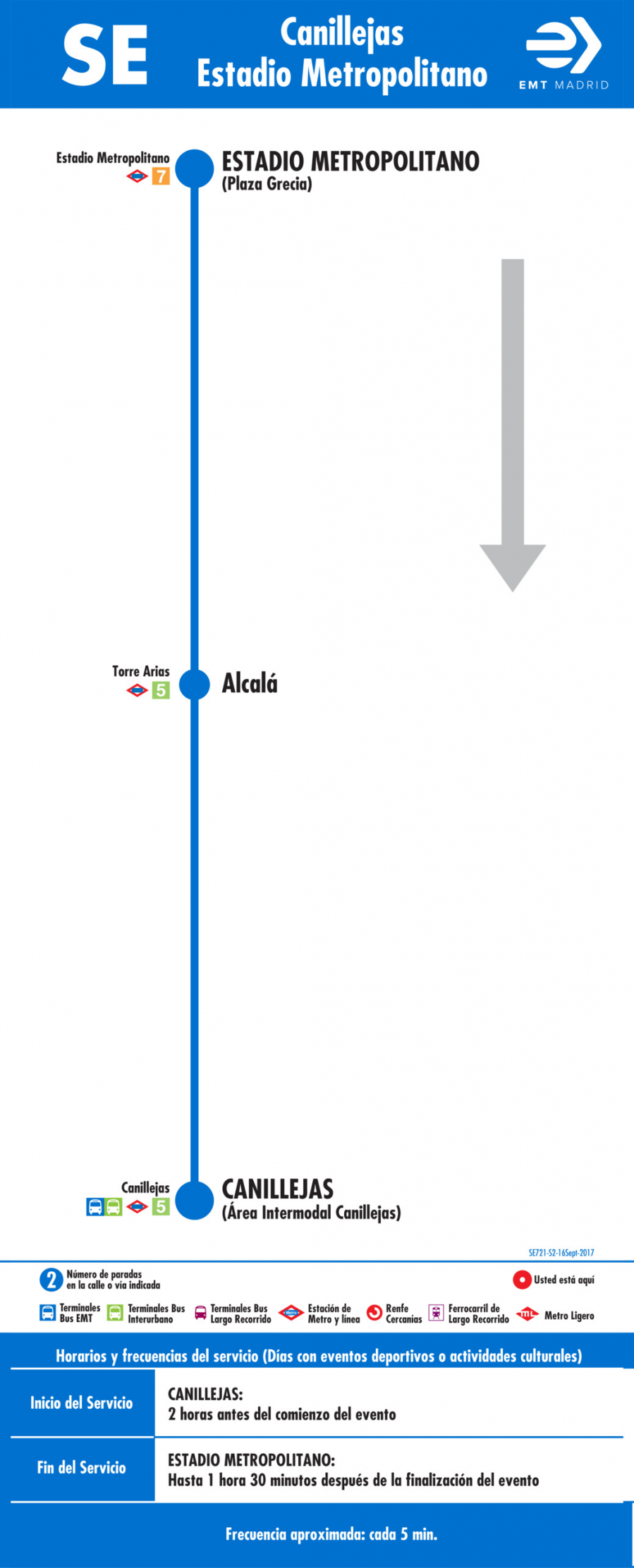 Horario de vuelta