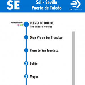 Horario de vuelta Línea SE 712 Autobuses EMT