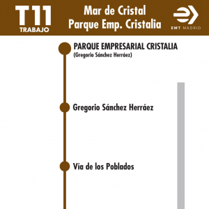 Horario de vuelta Línea T11 Autobuses EMT